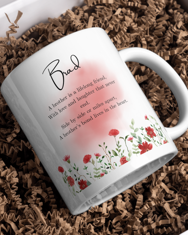 Brother and Name Personalised Mug - Demo Design Gifts