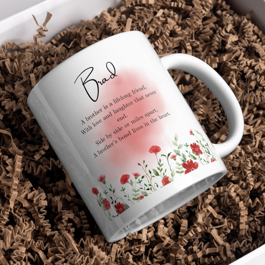 Brother and Name Personalised Mug