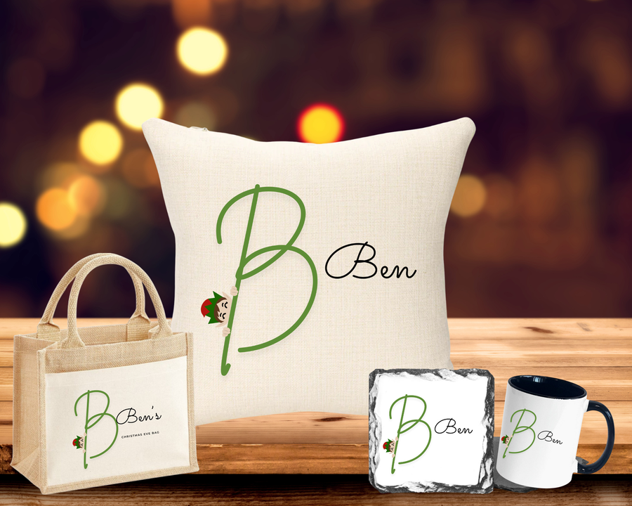 Green Elf Letter with Name Christmas Eve Bundle