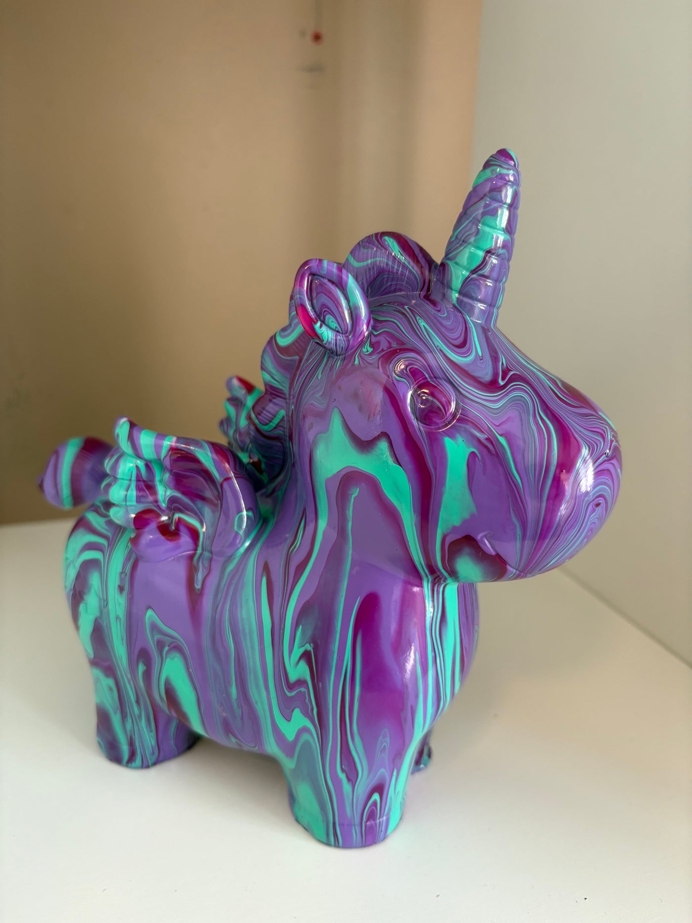 Unicorn Money Box Acrylic Pouring Figure