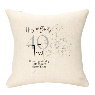 40th Birthday Personalised Cushion