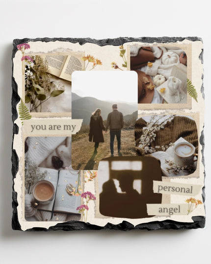 Photo Slate Coaster Square 9cm - Demo Design Gifts