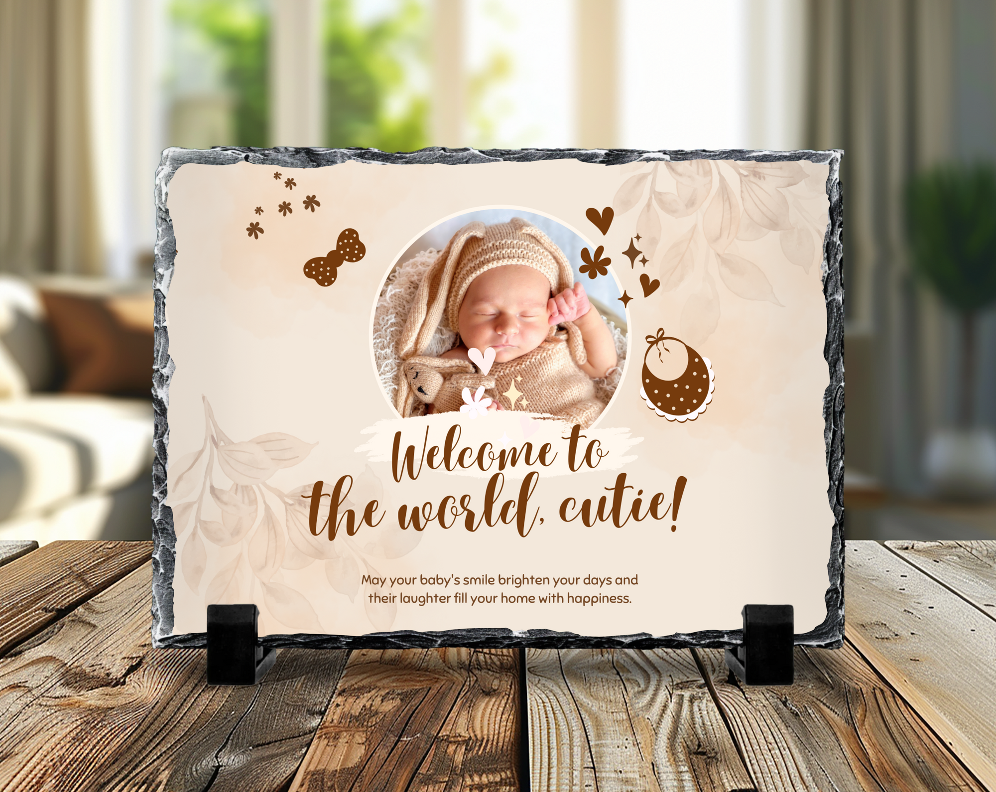Welcome Cutie Photo Slate 19x29cm