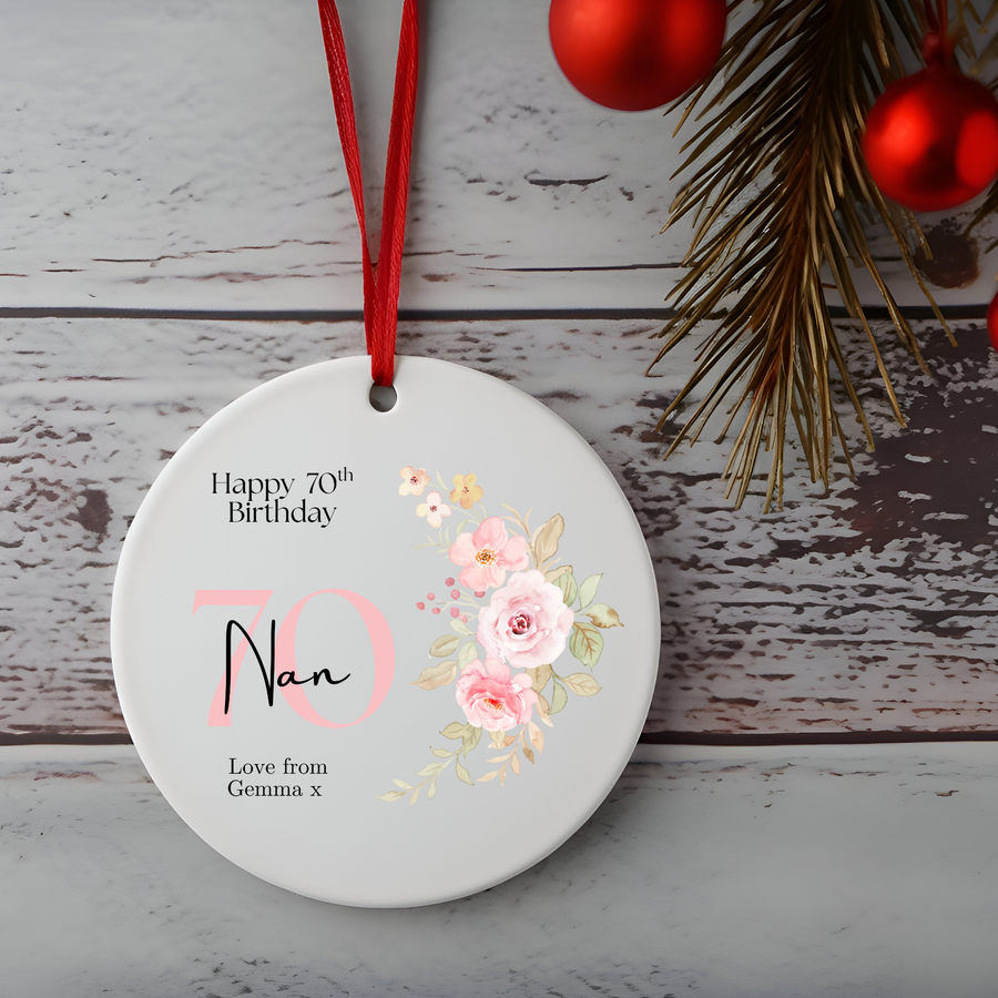 70th Birthday Ornament