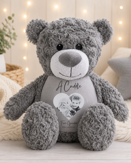 A Cuddle from Grandad in Heaven Heart Version Teddy