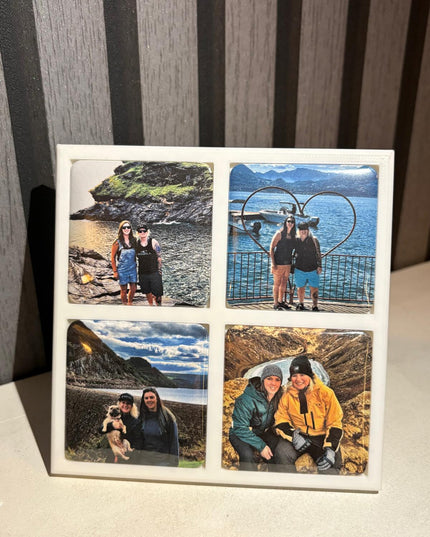 4 Image Frame with Photo Magnet, Multi-Photo Display, Picture Frame, Home Decor, Gift for Family, Magnetic Photo Frame