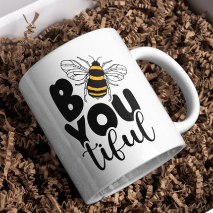 Bee Yourself Mental Health Mug Uplifting Gift for Adults or Office Use - Demo Design Gifts