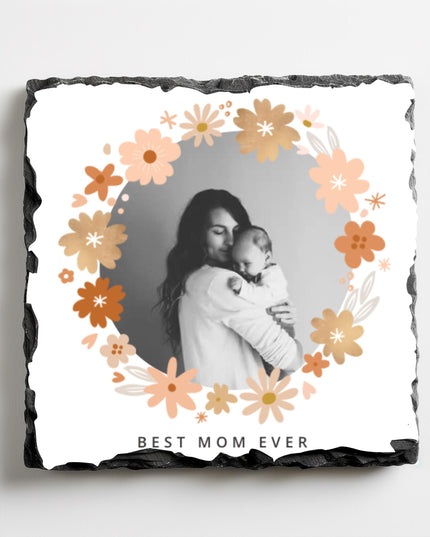 Photo Slate Coaster Square 9cm - Demo Design Gifts