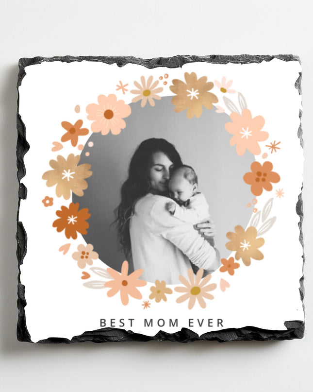 Photo Slate Coaster Square 9cm - Demo Design Gifts