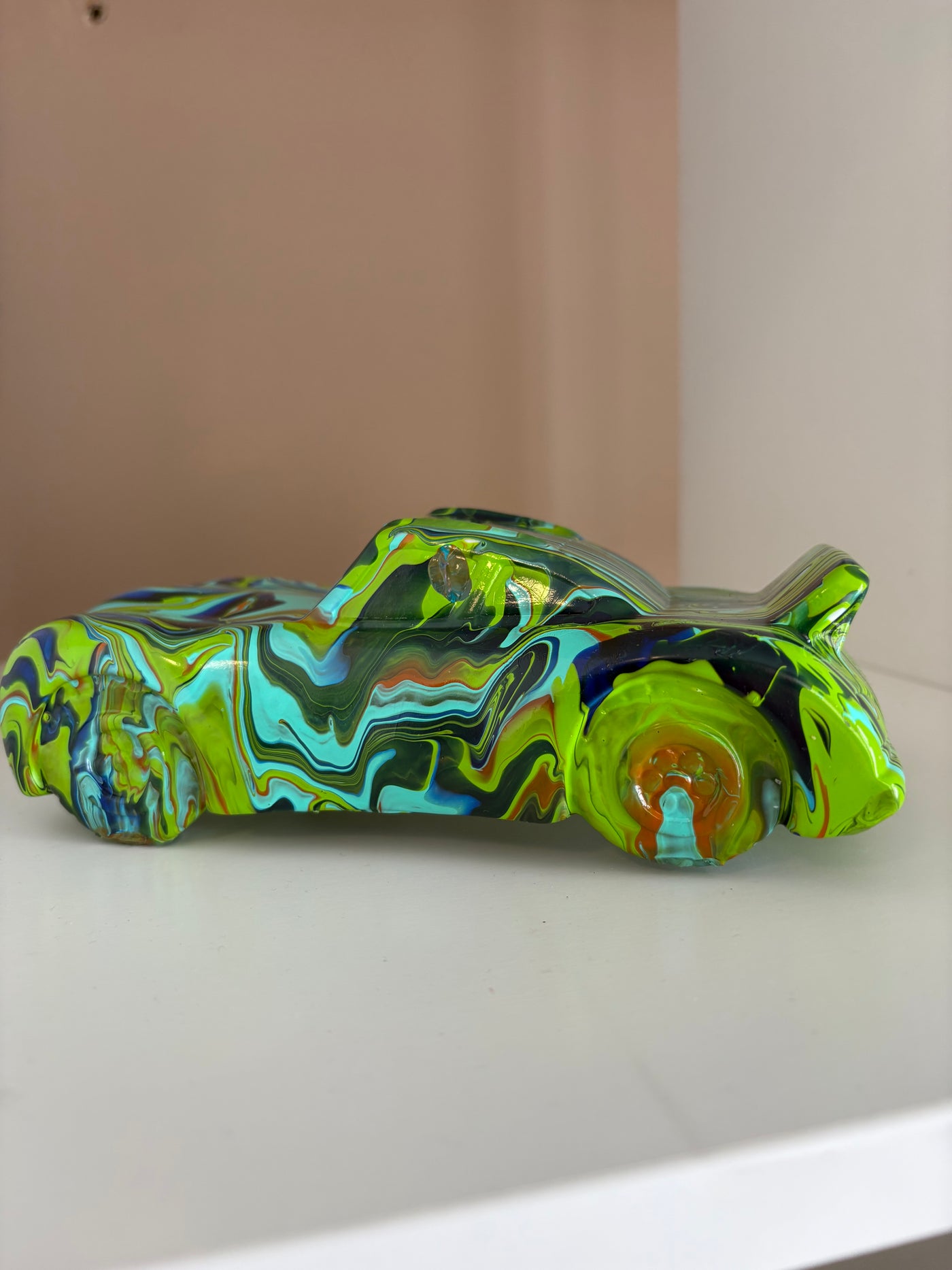 Cars Money Box Acrylic Pouring Figure