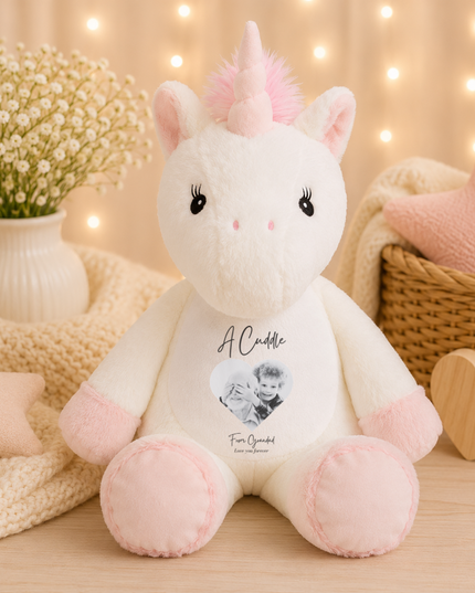 A Cuddle from Grandad in Heaven Heart Version Teddy