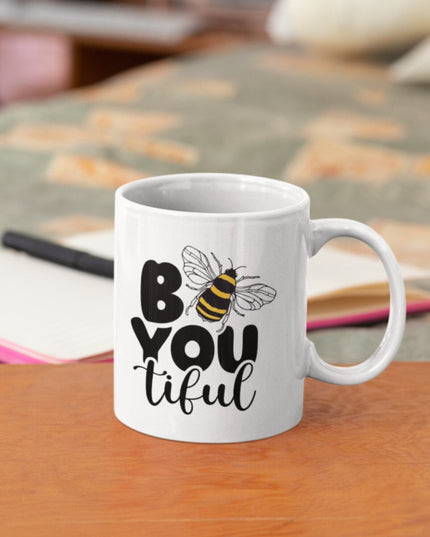 Bee Yourself Mental Health Mug Uplifting Gift for Adults or Office Use - Demo Design Gifts