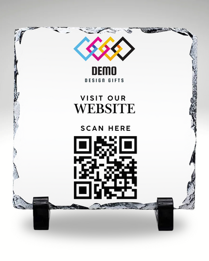 Business Branded Slates with QR Codes - Demo Design Gifts