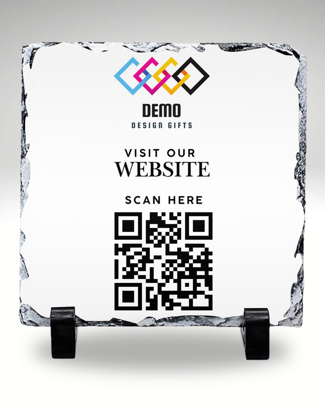 Business Branded Slates with QR Codes - Demo Design Gifts
