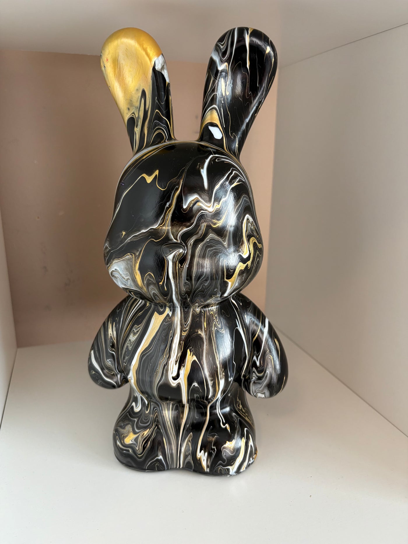 Bunny Rabbit Bear Money Box Acrylic Pouring Figure 33cm
