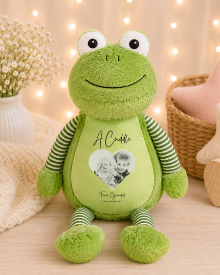 A Cuddle from Grandad in Heaven Heart Version Teddy
