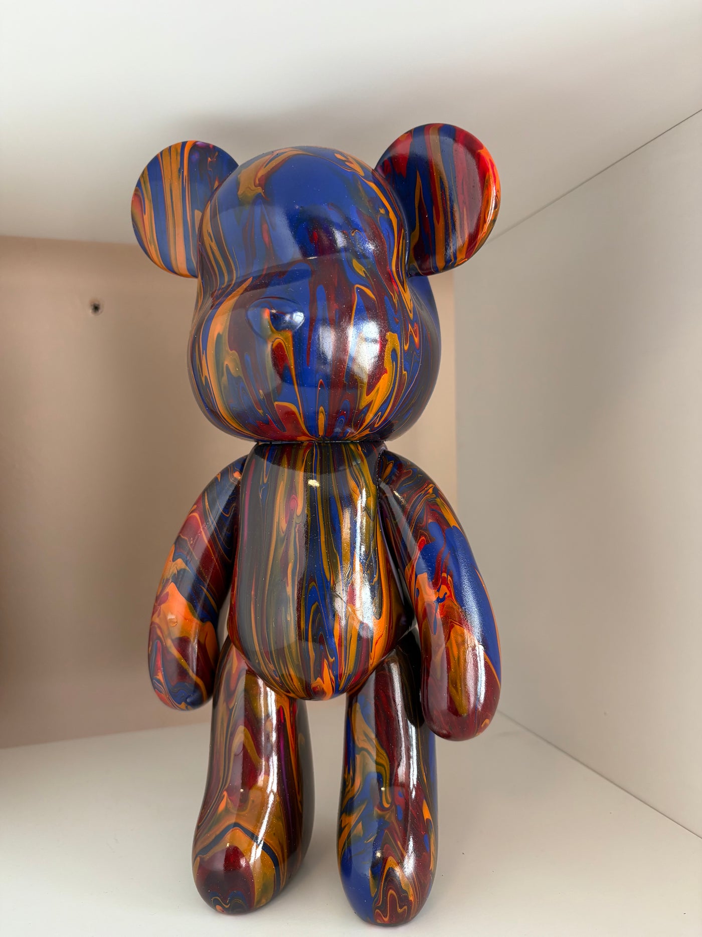 Teddy Bear Acrylic Pouring Figure 33cm