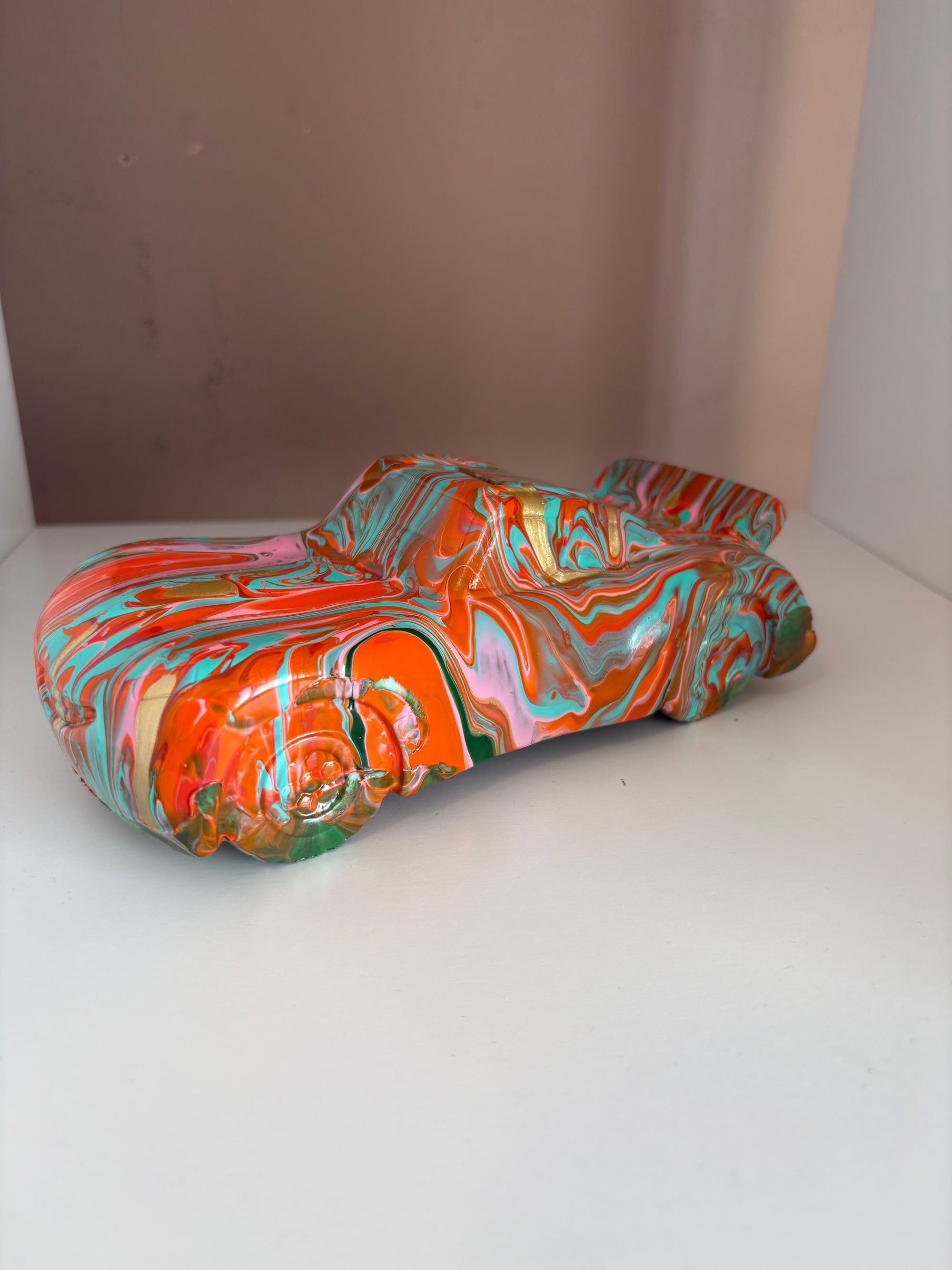 Cars Money Box Acrylic Pouring Figure