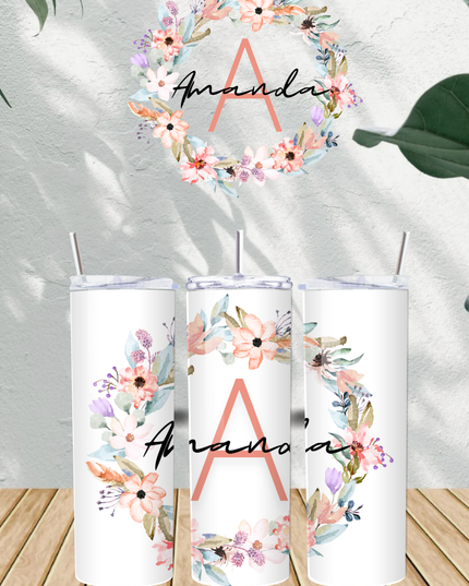 Personalised  Name and Letter 20oz Tumbler - Demo Design Gifts