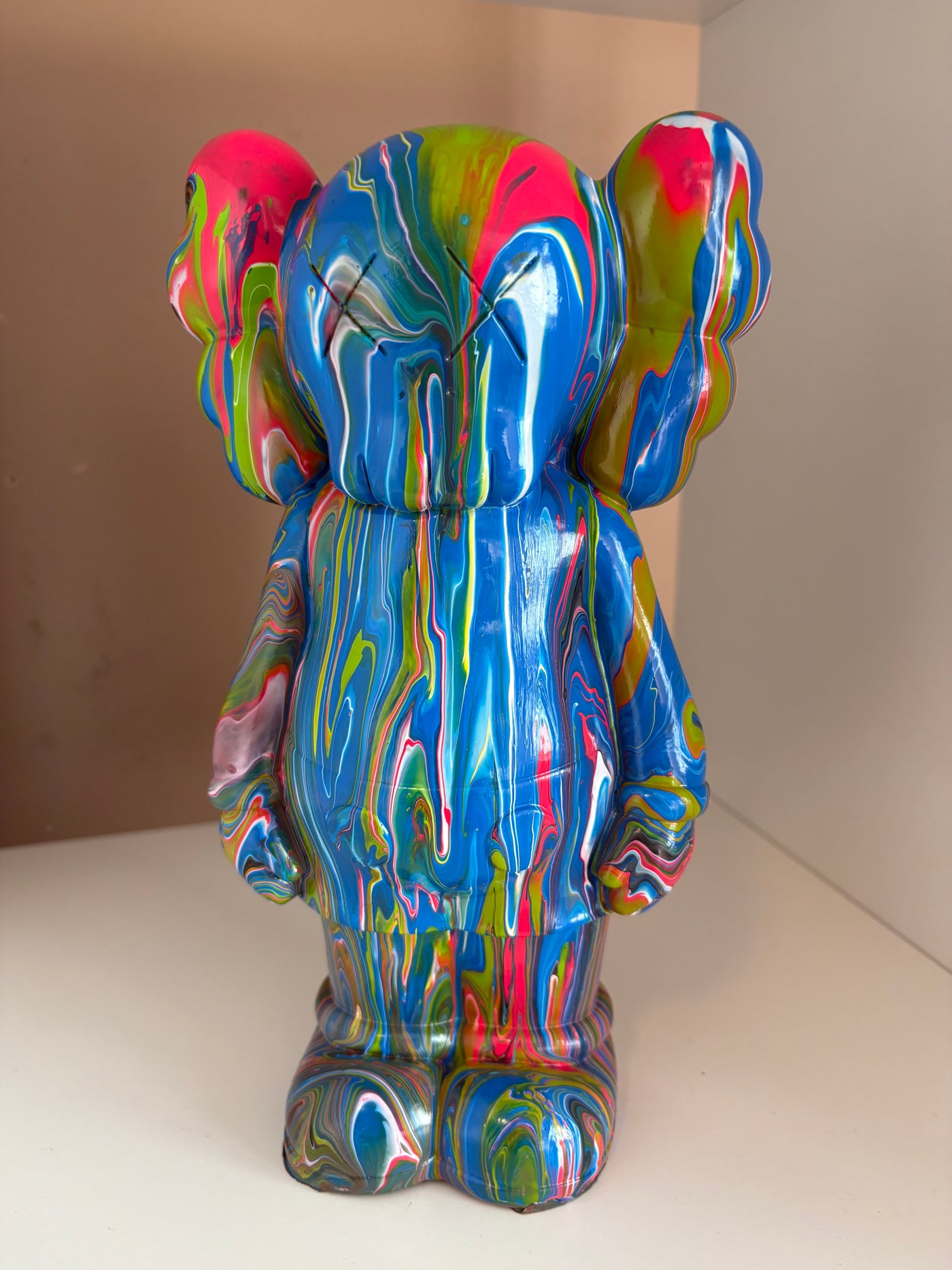 KAWS Bear Money Box Acrylic Pouring Figure 33cm