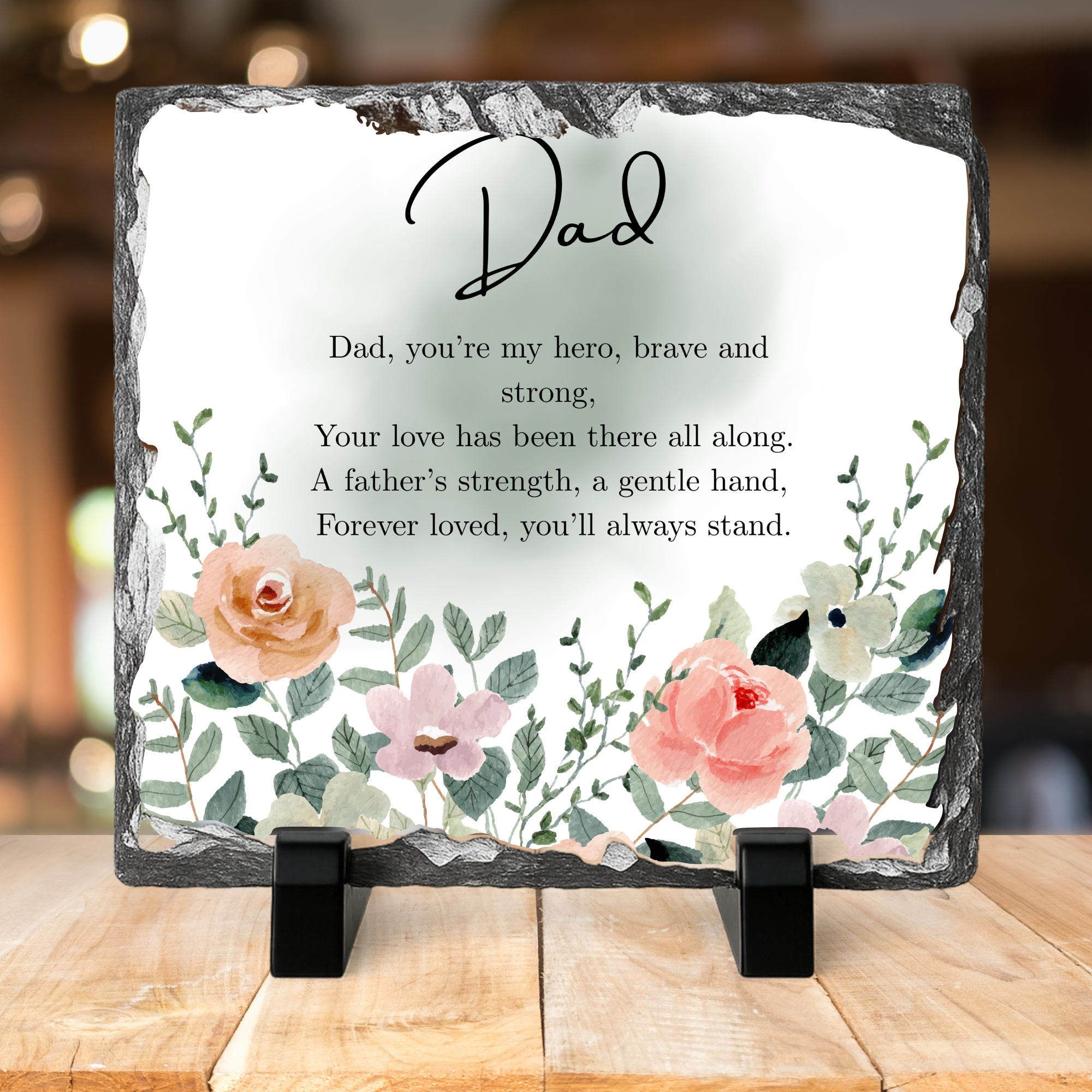 Family Poem Photo Slate with Photo’s 20x20cm