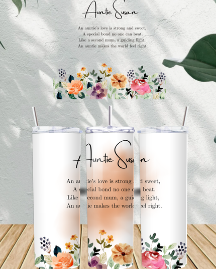 Personalised Name with Poem Orange 20oz Tumbler - Demo Design Gifts