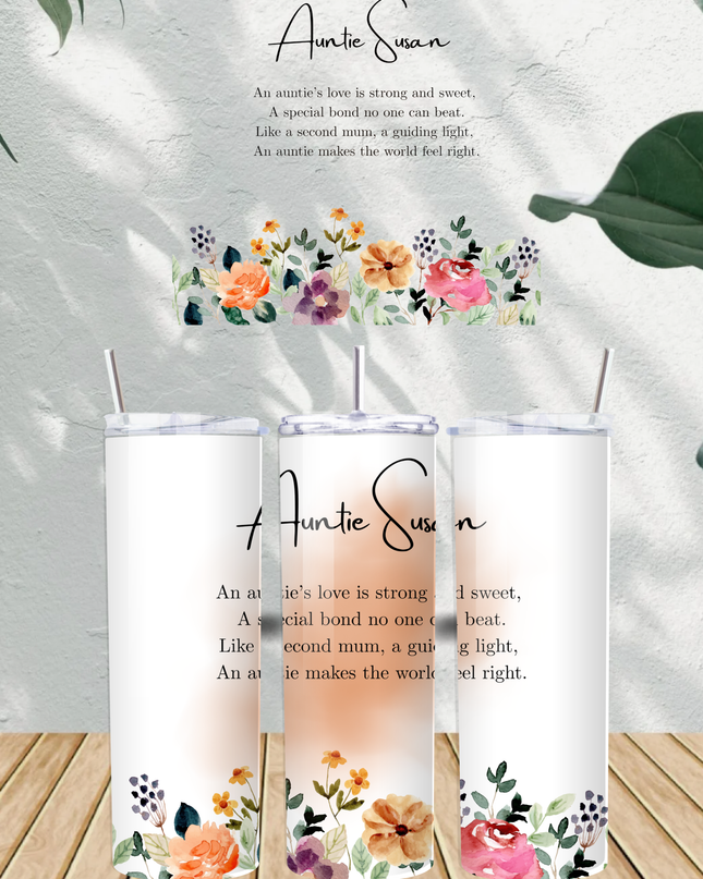 Personalised Name with Poem Orange 20oz Tumbler - Demo Design Gifts