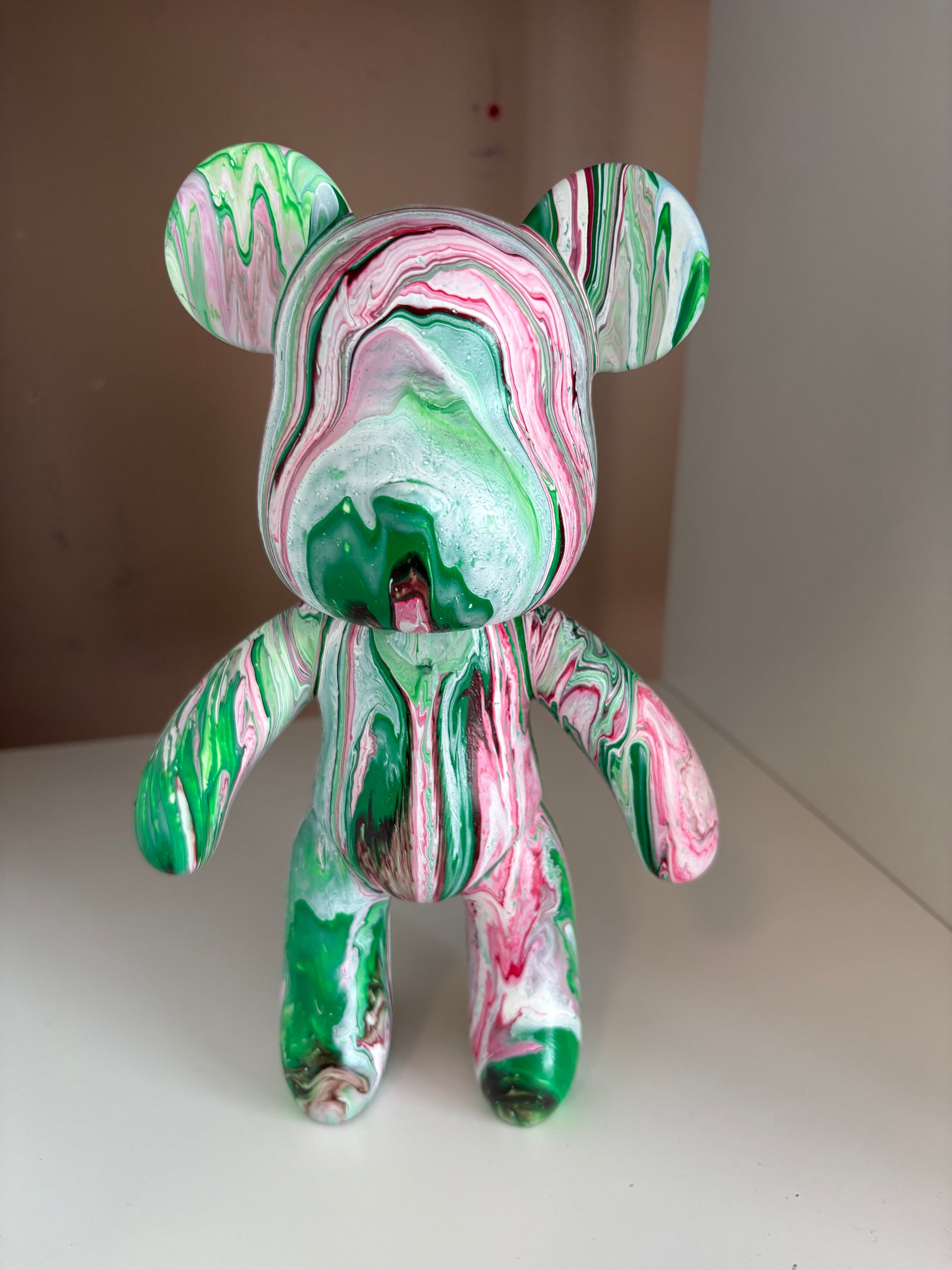 Teddy Bear Acrylic Pouring Figure