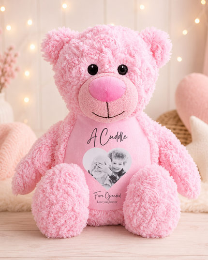 A Cuddle from Grandad in Heaven Heart Version Teddy