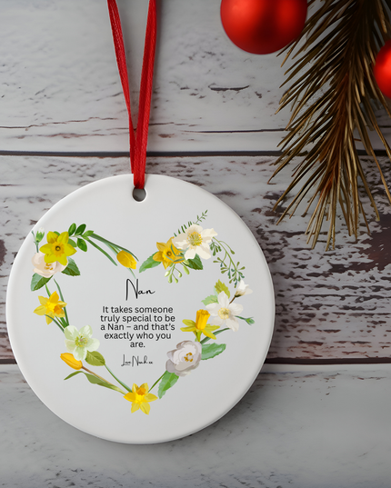 Nan Yellow and Green Theme Ornament - Demo Design Gifts