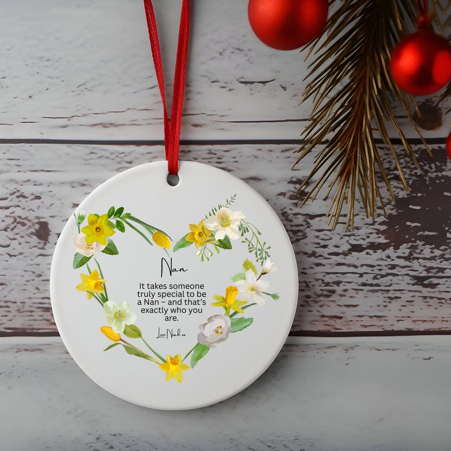 Nan Yellow and Green Theme Ornament