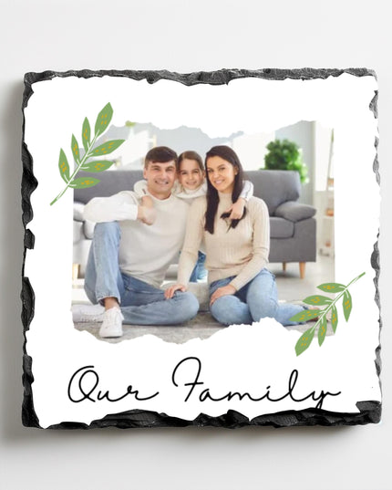 Photo Slate Coaster Square 9cm - Demo Design Gifts