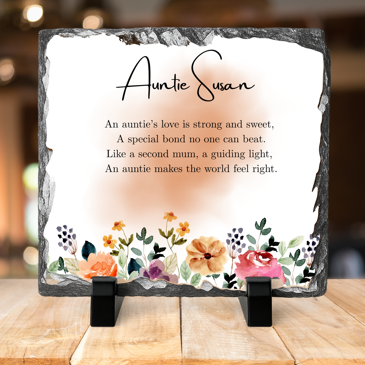 Family Poem Photo Slate with Photo’s 20x20cm