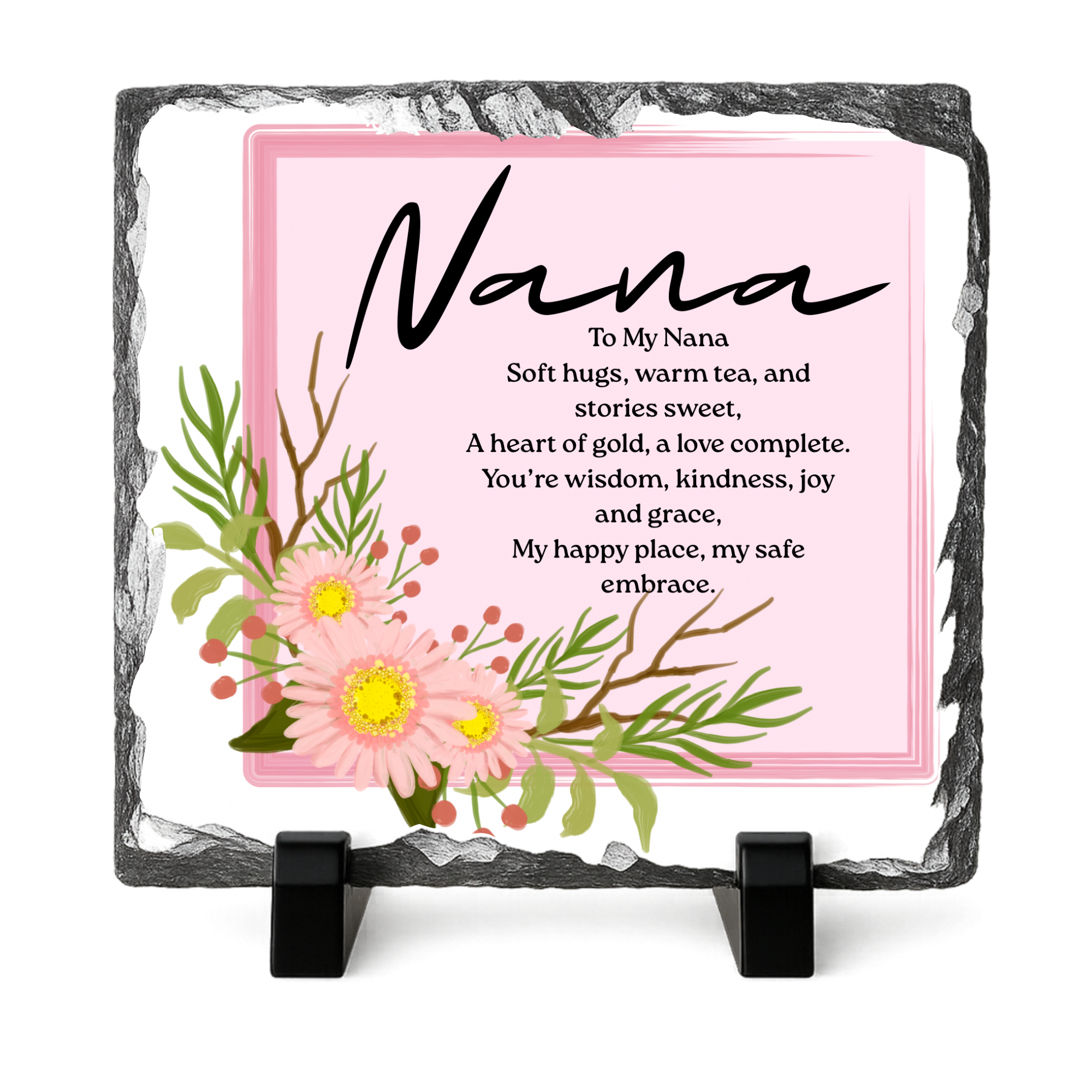 Family Poem Photo Slate with Photo’s 20x20cm