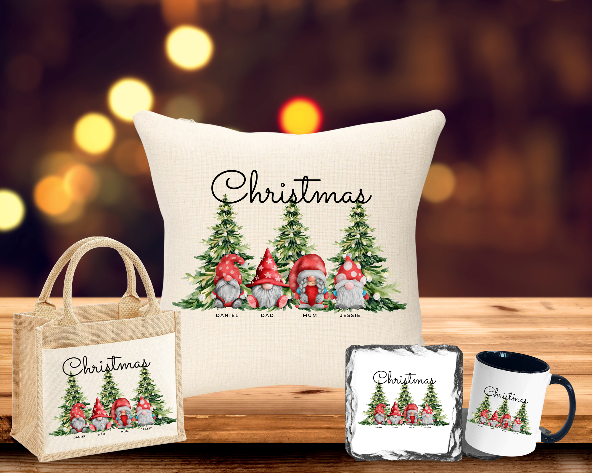 Christmas Gnomes with Names Bundle