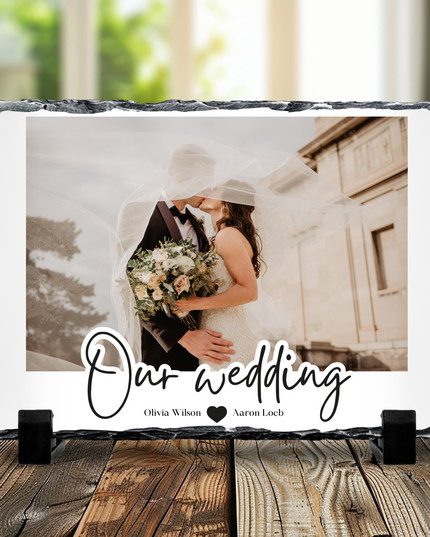 Our Wedding Photo Slate 19x29cm - Demo Design Gifts