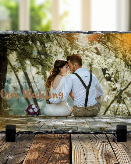 Wedding Photo Slate 19x29cm - Demo Design Gifts