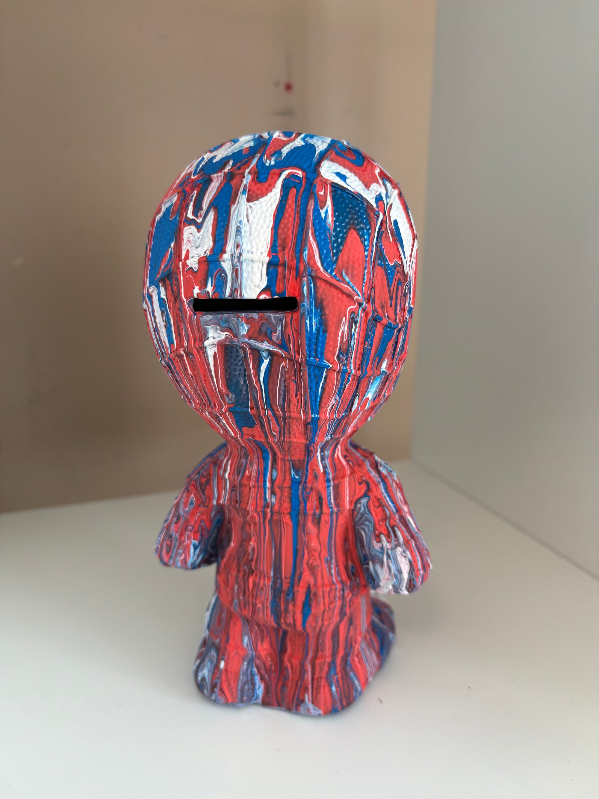 Spider Man Bear Money Box Acrylic Pouring Figure