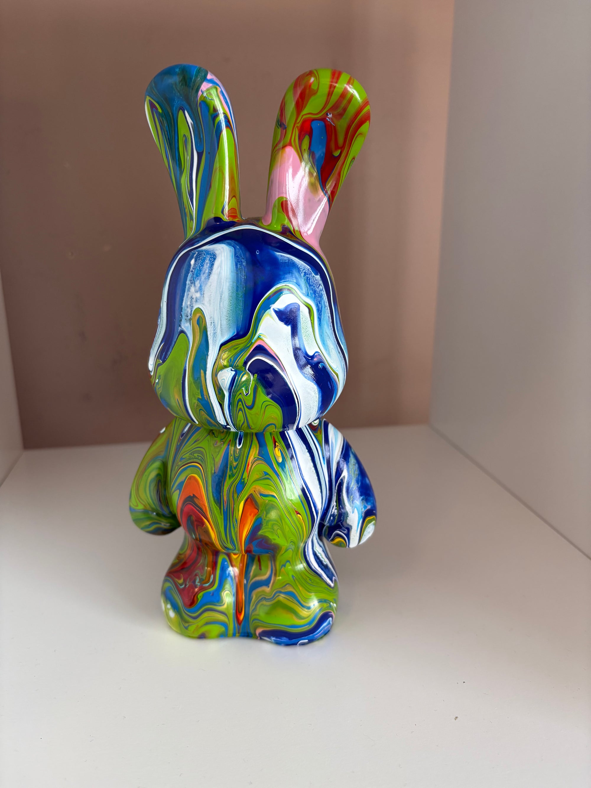 Bunny Rabbit Money Box Acrylic Pouring Figure