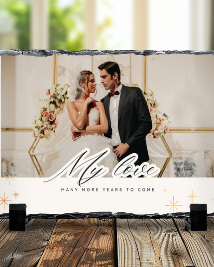 Personalised Photo Slate, My Love and many more years to come