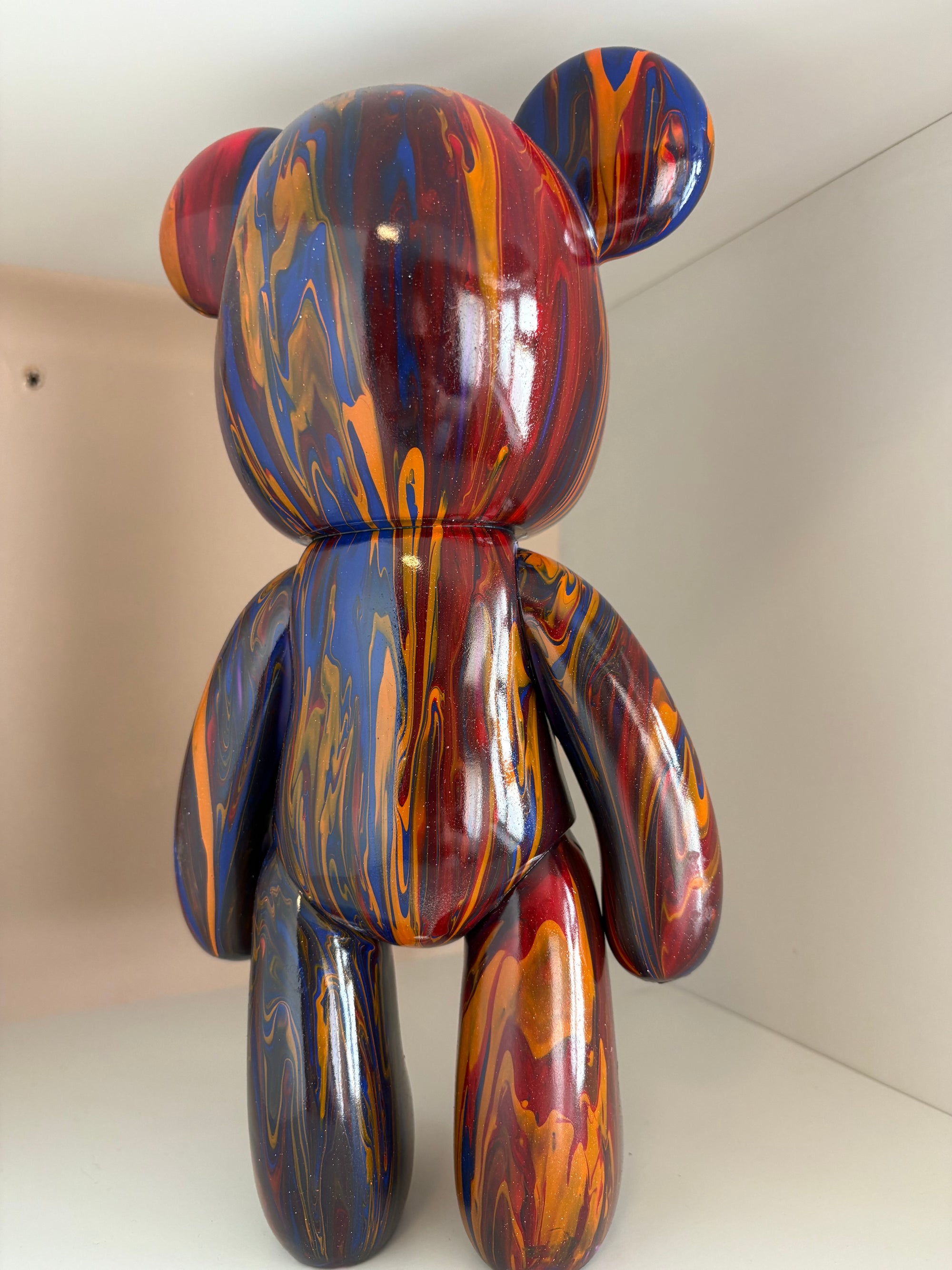 Teddy Bear Acrylic Pouring Figure 33cm