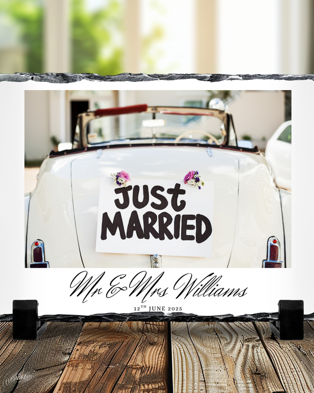 Just Married Photo Slate 19x29cm - Demo Design Gifts