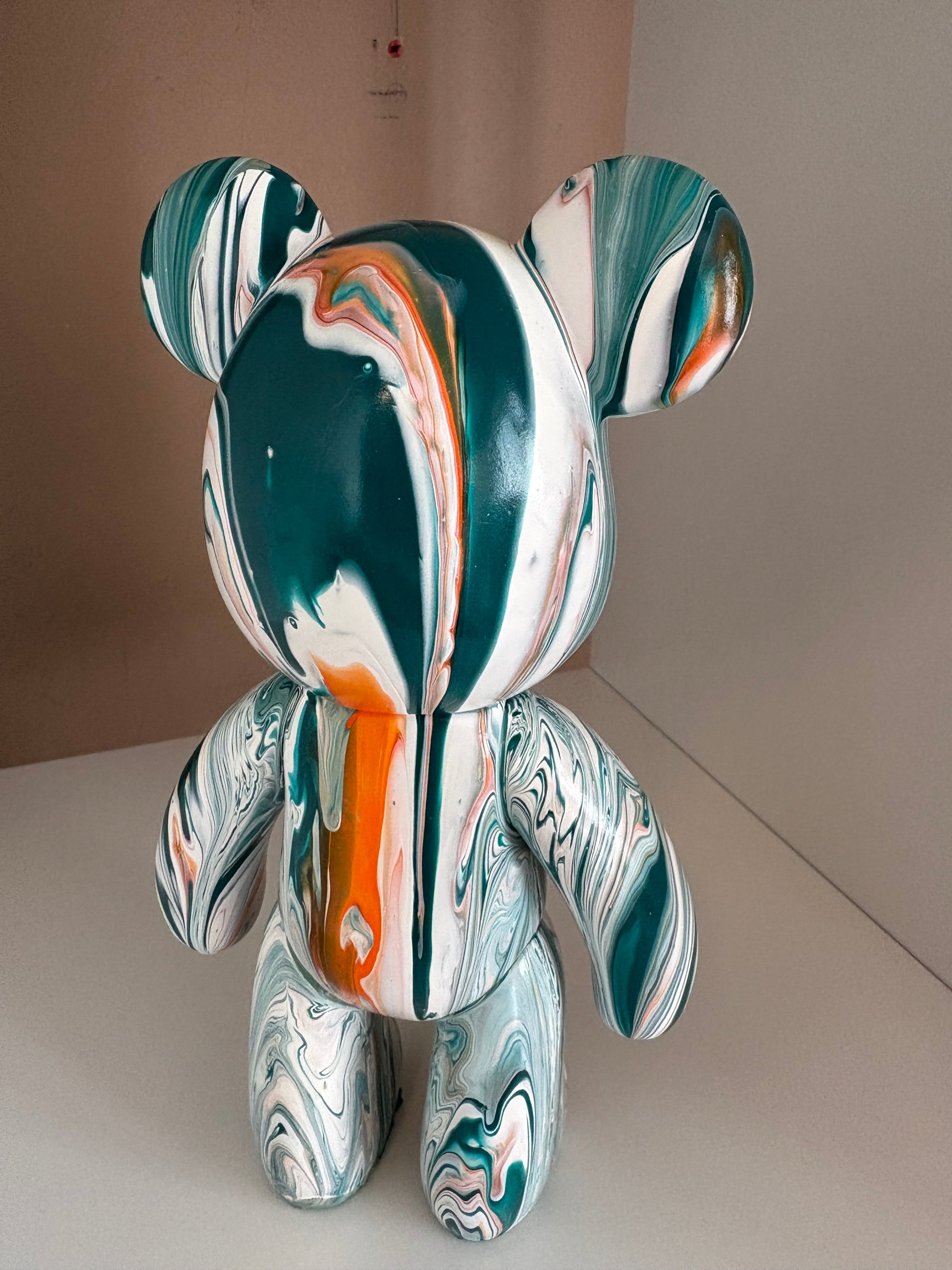 Bear Acrylic Pouring Painted Figures