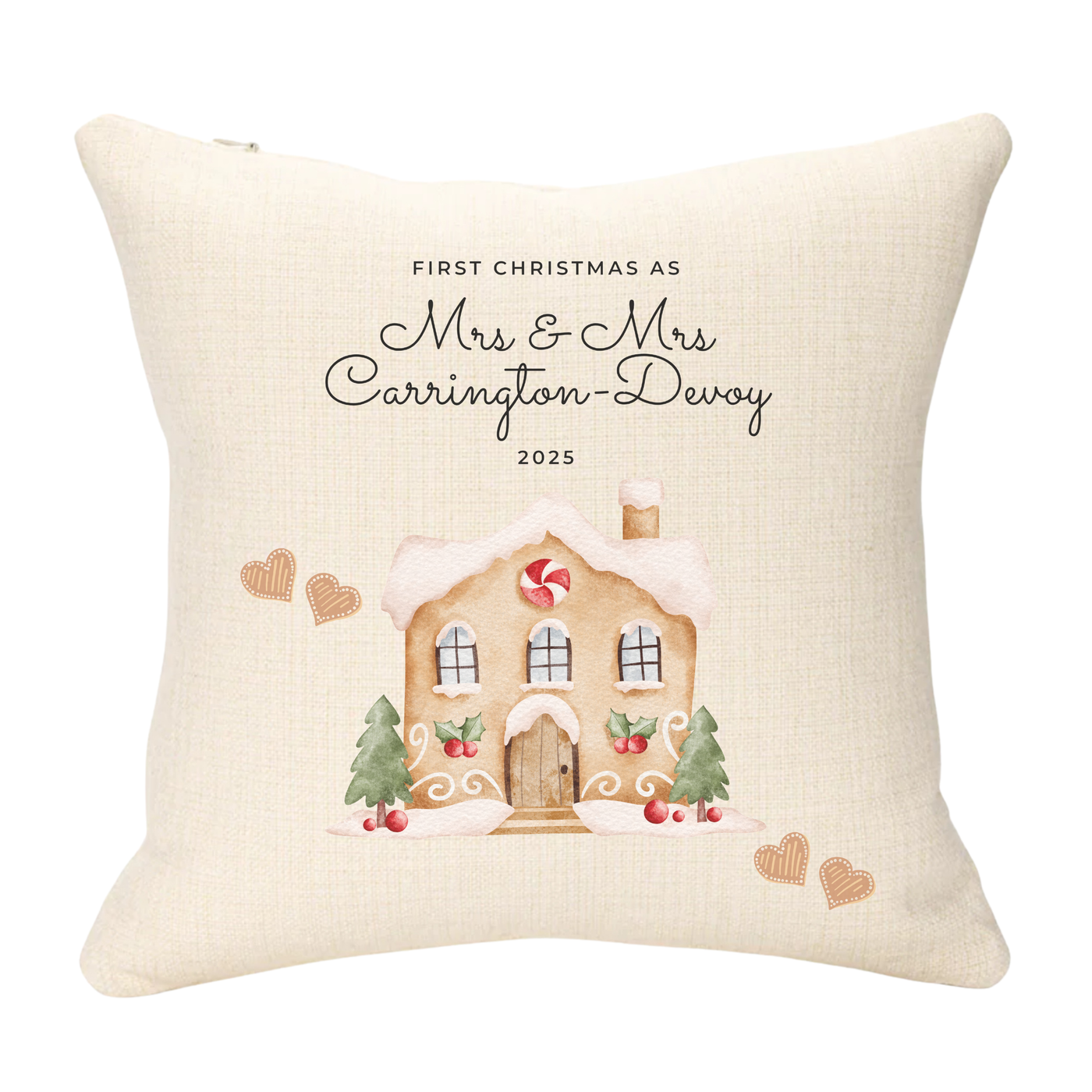 Personalised Family Name and House Cushion