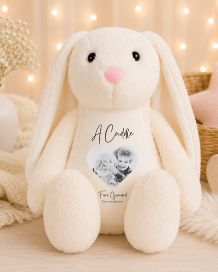 A Cuddle from Grandad in Heaven Heart Version Teddy