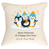 Christmas Penguin Cushion Personalised