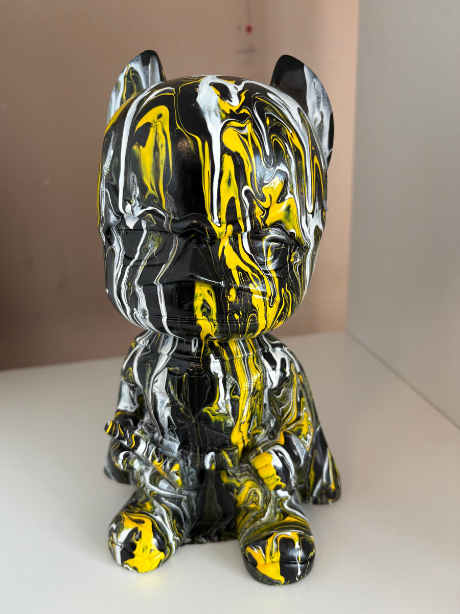 Bat Man Bear Money Box Acrylic Pouring Figure