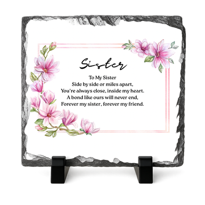 Family Poem Photo Slate with Photo’s 20x20cm