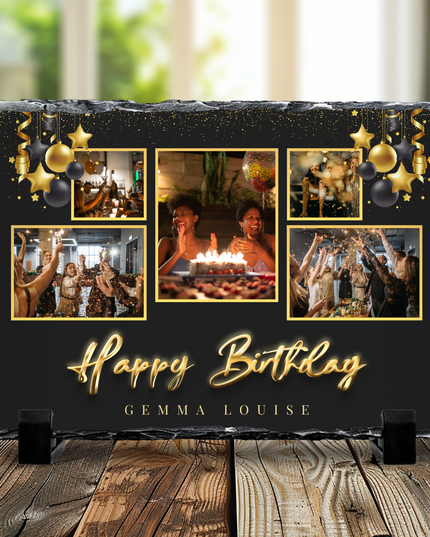 Happy Birthday Gold Edition Glossy Finish 19x29cm - Demo Design Gifts