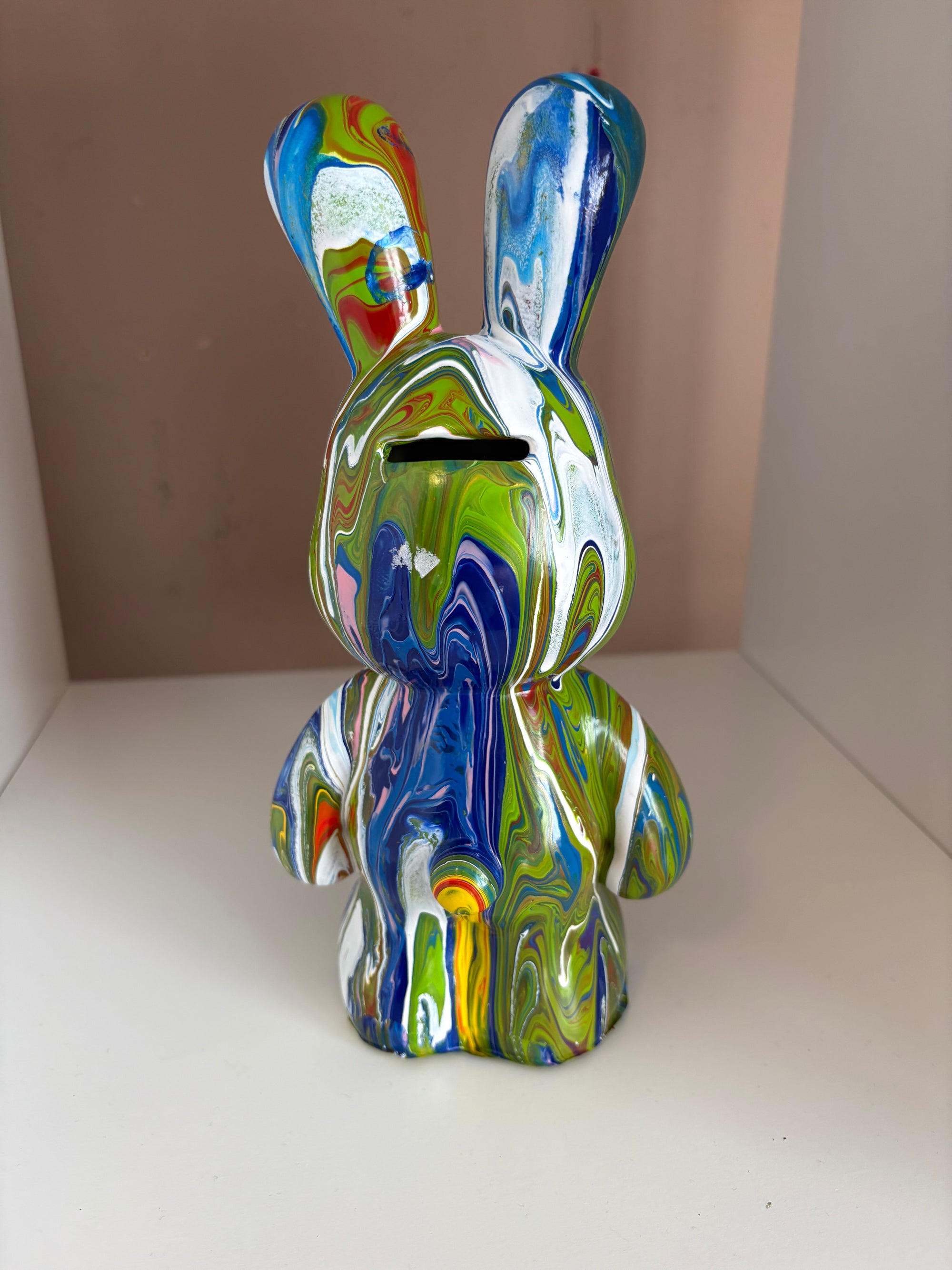 Bunny Rabbit Money Box Acrylic Pouring Figure